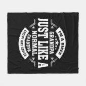 Ändern Sie Opa Name und etwas Text Biker Großvater Fleecedecke (Vorderseite (Horizontal))