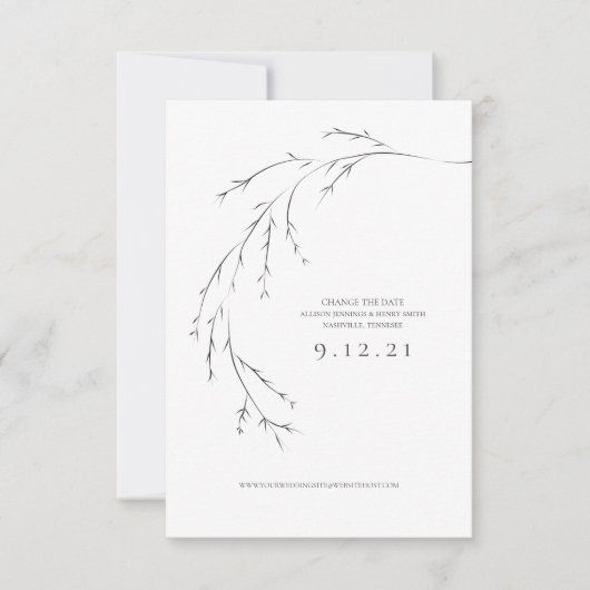 Ändern Sie Save the Date die Date Wedding Card (Vorderseite)