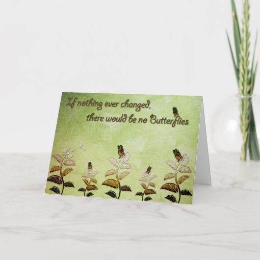 Ändern Sie Schmetterlings-Zitat Karte (Vorderseite)