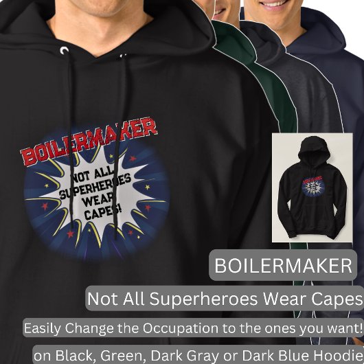 Ändern Sie Text, BOILERMAKER, nicht alle Superheld Hoodie