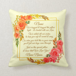 Ändern Sie Text hinzufügen Name Cream Floral I Uma Kissen