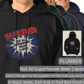 Ändern Sie Text, PLUMBER - nicht alle Superhelden Hoodie