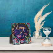 Ändern Sie Wildblumen Schmetterling Whimsischer Hü Fotoplatte (InSitu)