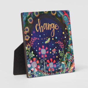 Ändern Sie Wildblumen Schmetterling Whimsischer Hü Fotoplatte