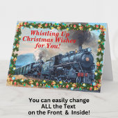 Ändern Text Namen hinzufügen Dampfzug Treue Weihna Karte
