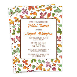 Ändern von Blätter Fall Brautparty Einladung