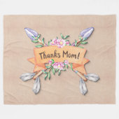 Ändern von Blume für Boho-Text hinzufügen Fleecedecke (Vorderseite (Horizontal))