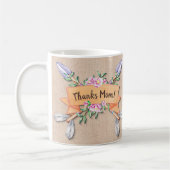 Ändern von Blume für Boho-Text hinzufügen Kaffeetasse (Links)