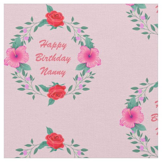 Ändern von Großmutter-Kindernamen Text rosa Blume  Stoff (Nahaufnahme)