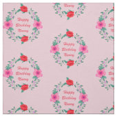 Ändern von Großmutter-Kindernamen Text rosa Blume  Stoff (Muster)