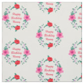 Ändern von Großmutter-Kindernamen Text rosa Blume Stoff (Muster)