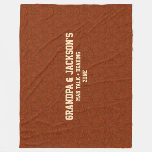 Ändern von Namen Text Großoper Mann Talk & Reading Fleecedecke (Vorderseite)