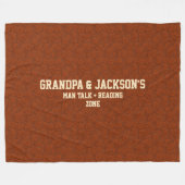 Ändern von Namen Text Großoper Mann Talk & Reading Fleecedecke (Vorderseite (Horizontal))