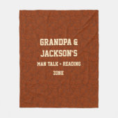 Ändern von Namen Text Großoper Mann Talk & Reading Fleecedecke (Vorderseite)