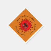 Ändern von Text Dia de los Muertos Red - Orange Serviette (Ecke)