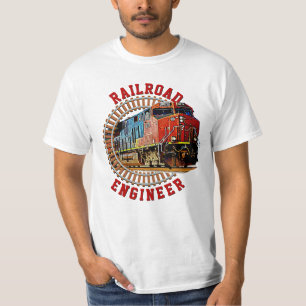 Ändern von Text Eisenbahn-Engineer Diesellokomoti T-Shirt
