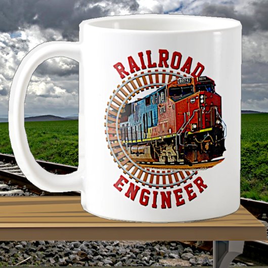 Ändern von Text Eisenbahn-Engineer Diesellokomotiv Kaffeetasse
