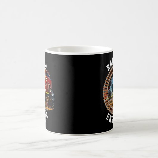 Ändern von Text Eisenbahn-Engineer Diesellokomotiv Kaffeetasse (Mittel)