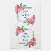 Ändern von Text Hinzufügen Name Boho Blume Feather Geschirrtuch (Vertikal)