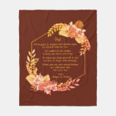 Ändern von Text hinzufügen Name Boho Blume Frame H Fleecedecke (Vorderseite)