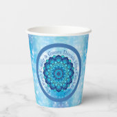 Ändern von Text-Matching Diwali Blue Pappbecher (Rückseite)