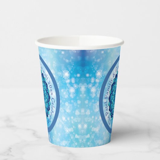 Ändern von Text-Matching Diwali Blue Pappbecher (Links)