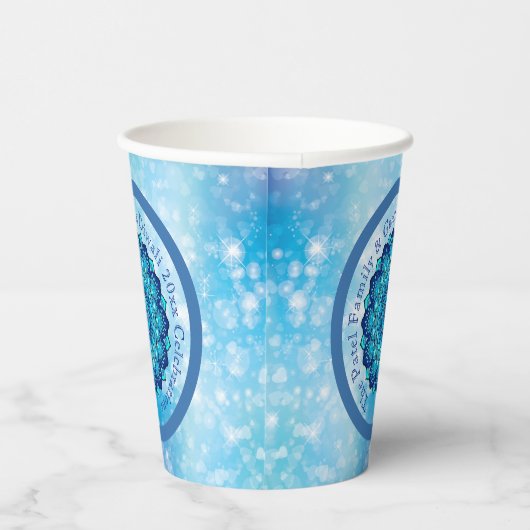 Ändern von Text-Matching Diwali Blue Pappbecher (Rechts)