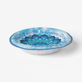 Ändern von Text-Matching Diwali Blue Pappteller