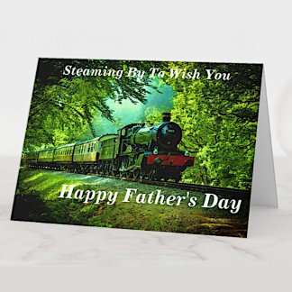 Ändern von Text Name Steam Train Happy Vathers Day Karte