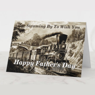 Ändern von Text Name Steam Train Happy Vathers Day Karte