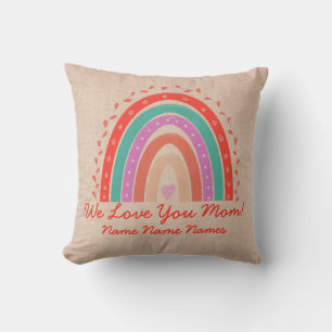 Ändern von Textnamen hinzufügen Liebe Mama Boho Ra Kissen