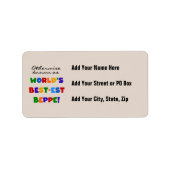 Andernfalls als beste Beppe bezeichnet Adressaufkleber (Vorne)