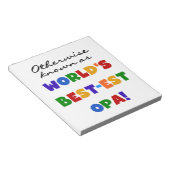 Andernfalls als beste Opa-T - Shirt und -Geschenke Notizblock (angewinkelt)