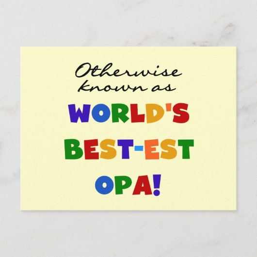 Andernfalls als beste Opa-T - Shirt und -Geschenke Postkarte (Vorderseite)