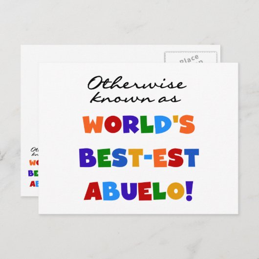 Andernfalls als bestes Abuelo bezeichnet Postkarte (Vorne/Hinten)