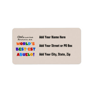 Andernfalls als die besten Geschenke von Abuelo be Adressaufkleber