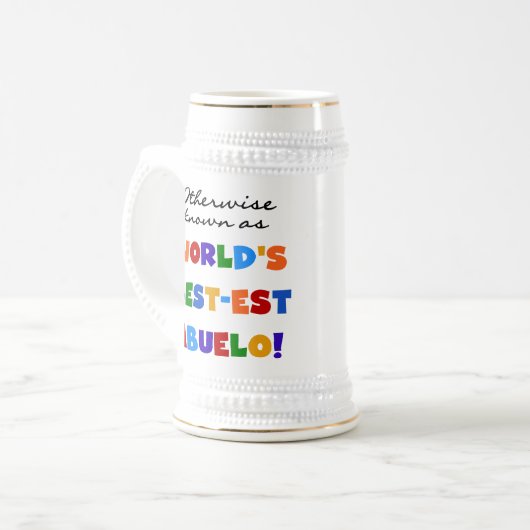 Andernfalls als die besten Geschenke von Abuelo be Bierglas (Vorderseite Links)