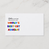 Andernfalls als die besten Geschenke von Abuelo be Visitenkarte (Rückseite)