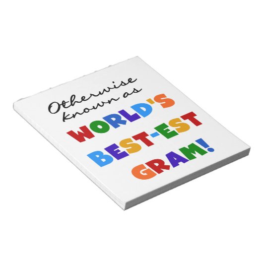 Andernfalls als die besten Gram-Geschenke bezeichn Notizblock (angewinkelt)