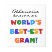 Andernfalls als die besten Gram-Geschenke bezeichn Notizblock (Vorderseite)