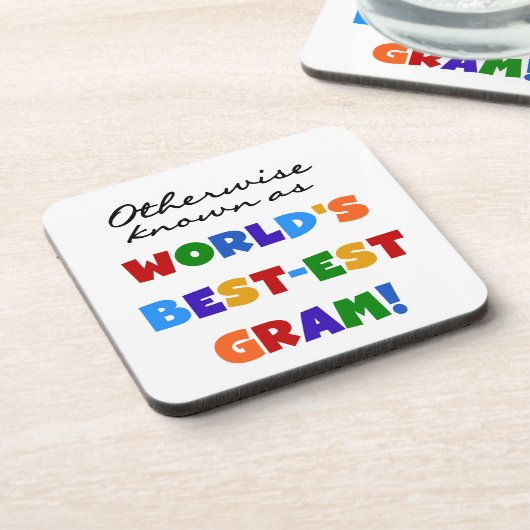 Andernfalls als die besten Gram-Geschenke bezeichn Untersetzer (Linke Seite)