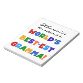 Andernfalls als die besten Gramma-Geschenke bezeic Notizblock (Rotiert)