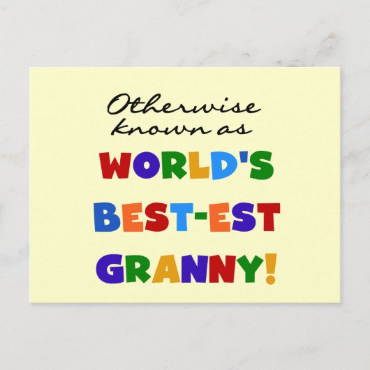 Andernfalls als die besten Granny-Geschenke bezeic Postkarte (Vorderseite)
