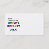 Andernfalls als die besten Lola-Geschenke bezeichn Visitenkarte (Rückseite)
