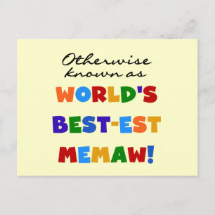 Andernfalls als die besten Memaw Tshirts bekannt Postkarte