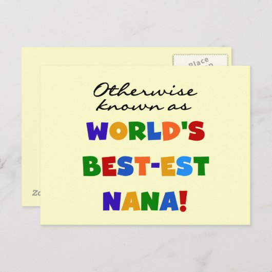 Andernfalls als die besten Nana-Tshirts bezeichnet Postkarte (Vorne/Hinten)