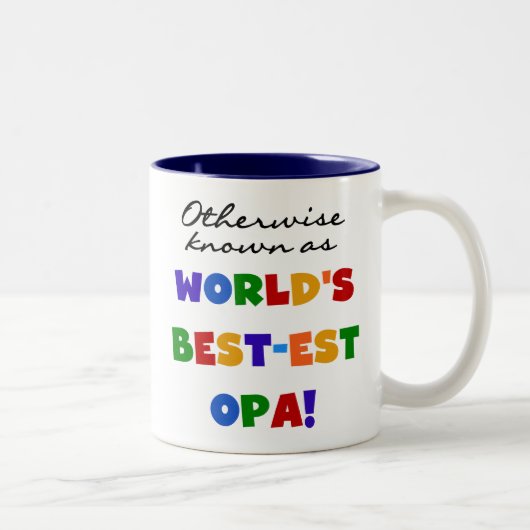 Andernfalls bekannt als beste Opa T - Shirts und Zweifarbige Tasse (Rechts)