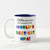 Andernfalls bekannt als beste Opa T - Shirts und Zweifarbige Tasse (Links)