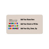 Andernfalls bekannt als Geschenke Gut-est Grammie Adressaufkleber (Vorne)