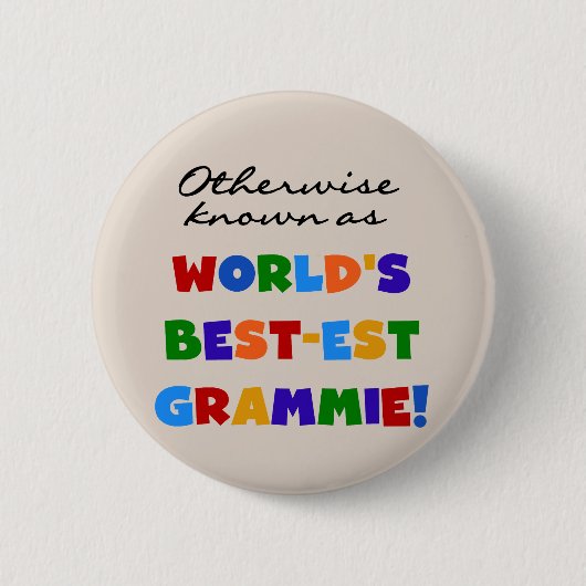 Andernfalls bekannt als Geschenke Gut-est Grammie Button (Vorderseite)